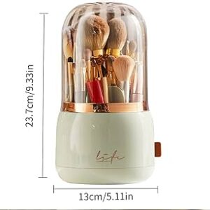 360° Rotating Makeup Brush Holder Portable Desktop Makeup Organizer