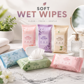 64 Pcs Mini Wet Wipes