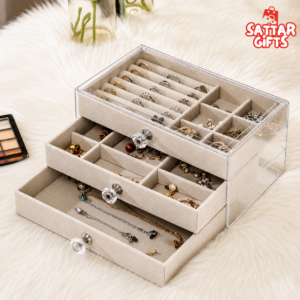 3 Drawer Jewellery Organizer with Acrylic Box