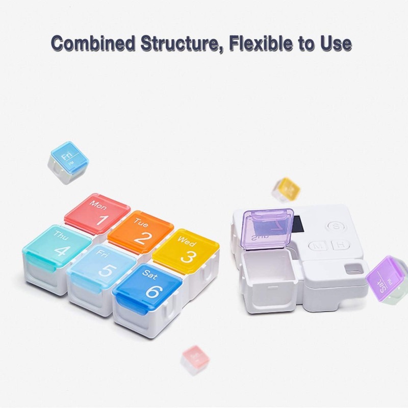 7 Day Pill Dispenser Organizer with Reminder Alarm – Portable Medicine Box - Image 6