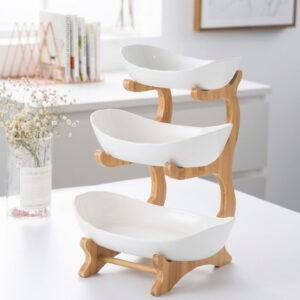 Alternative view of Wood Stand Serving Dish