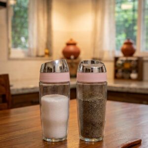 Alternative view of The Aura Glass Salt & Pepper Shaker Set