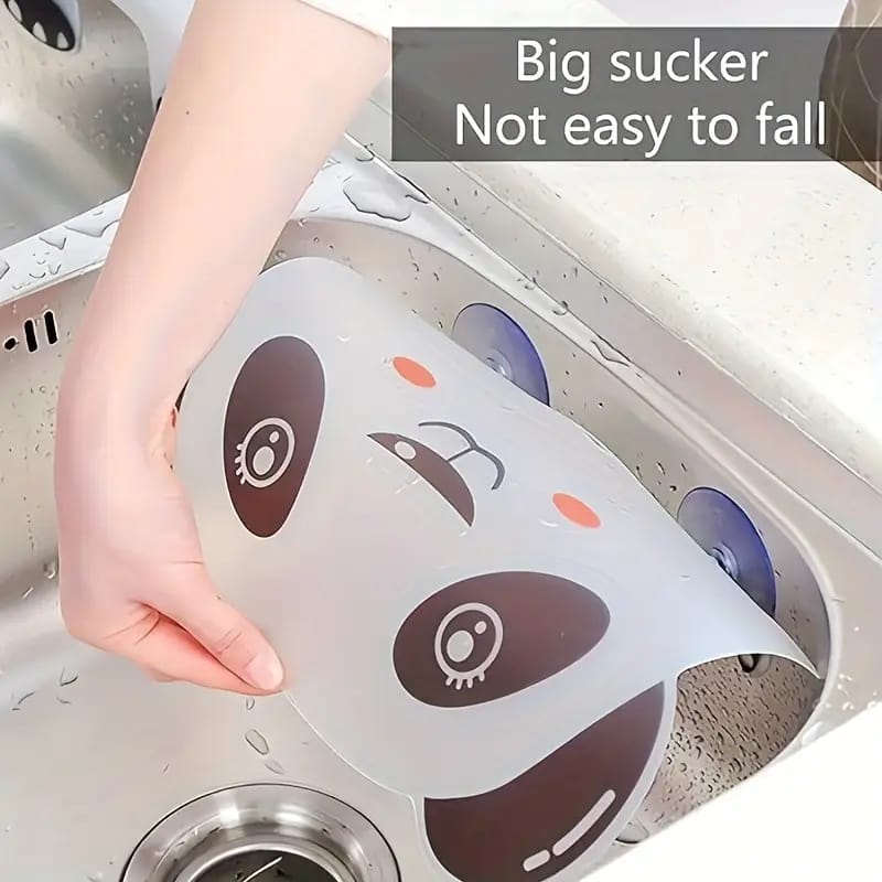 Kitchen Sink Guard, Cute Panda Anti Water Baffle Board with Attached Kitchen Sink Tool - Image 4