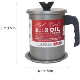 Kitchen Cooking Oil Separator Filter Pot Stainless Steel – 1.4L