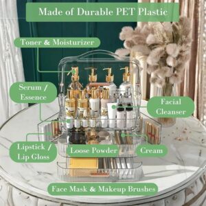 Alternative view of Transparent Dustproof Makeup Organizer Big size
