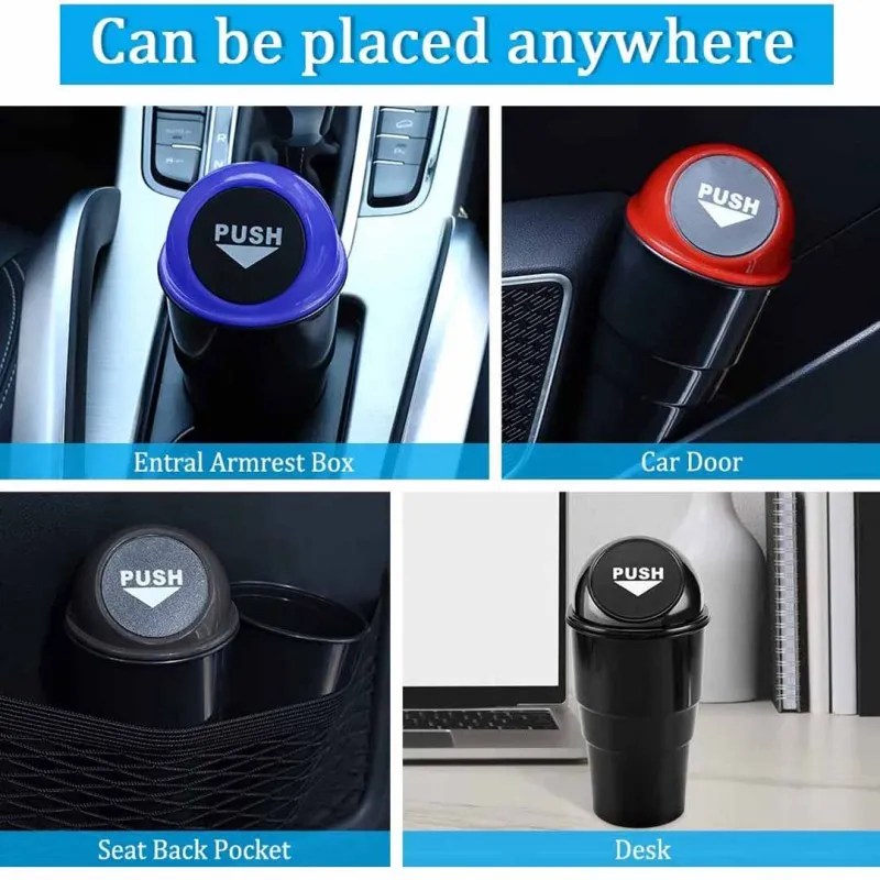 Mini Car Trash Dust Bin – Compact Auto Garbage Can for Car Interior - Image 4