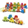 Magnetic Alphabet Double-Sided Pattern Wooden Train