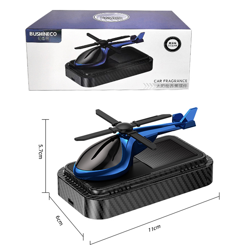 Solar Power Helicopter Car Air Freshener