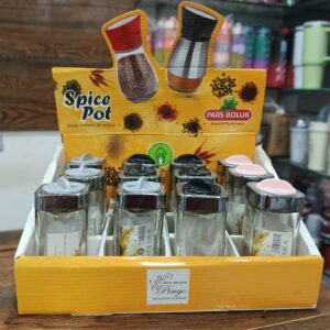 Alternative view of EliteChrome Glass Salt & Pepper Shaker Set