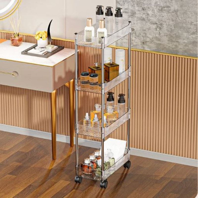 Premium Acrylic Luxury Trolley – Stylish Multipurpose Storage Organizer - Image 4