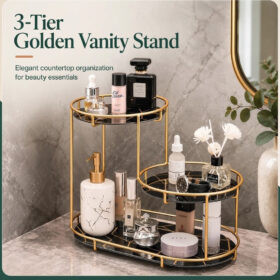 3 Tier Golden Vanity Stand