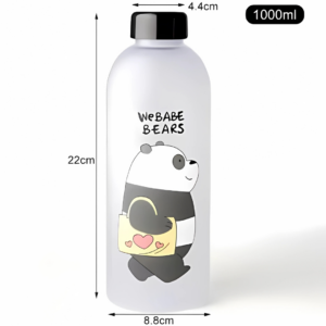Cute bear bottle with double cap design