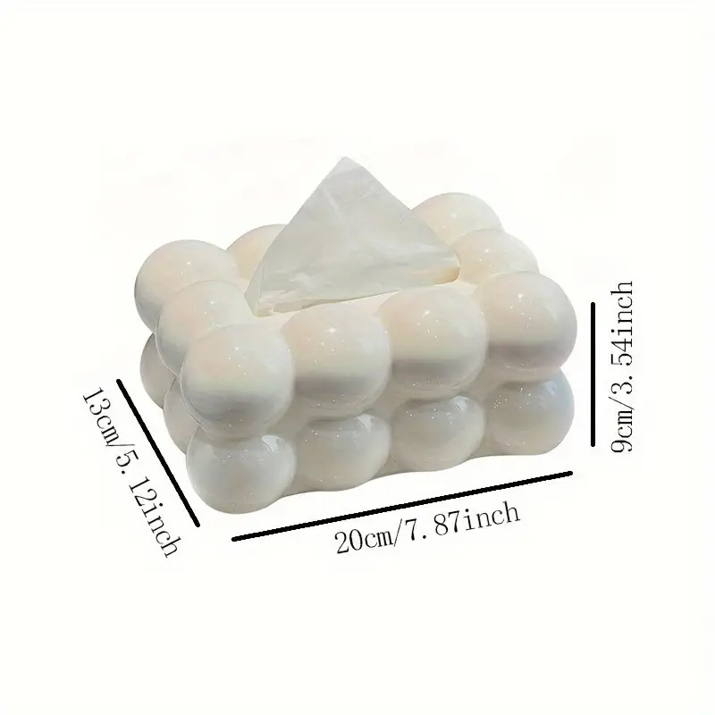 Bubble design decorative tissue box holder for modern home and office décor