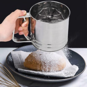 Stainless Steel Flour Sifter Durable Fine Mesh Sifter for Baking