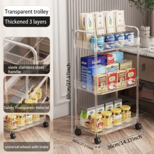 Alternative view of 3 Tier Acrylic Trolley