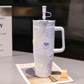 Cute Heart Pearl Stainless Steel Tumbler 1200ml
