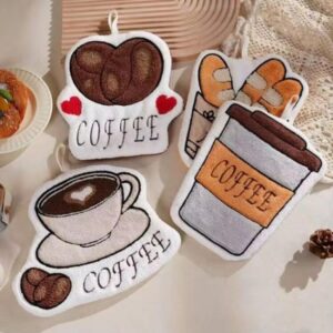 Alternative view of Cute Coffee Shape Microfiber Cleaning Towel