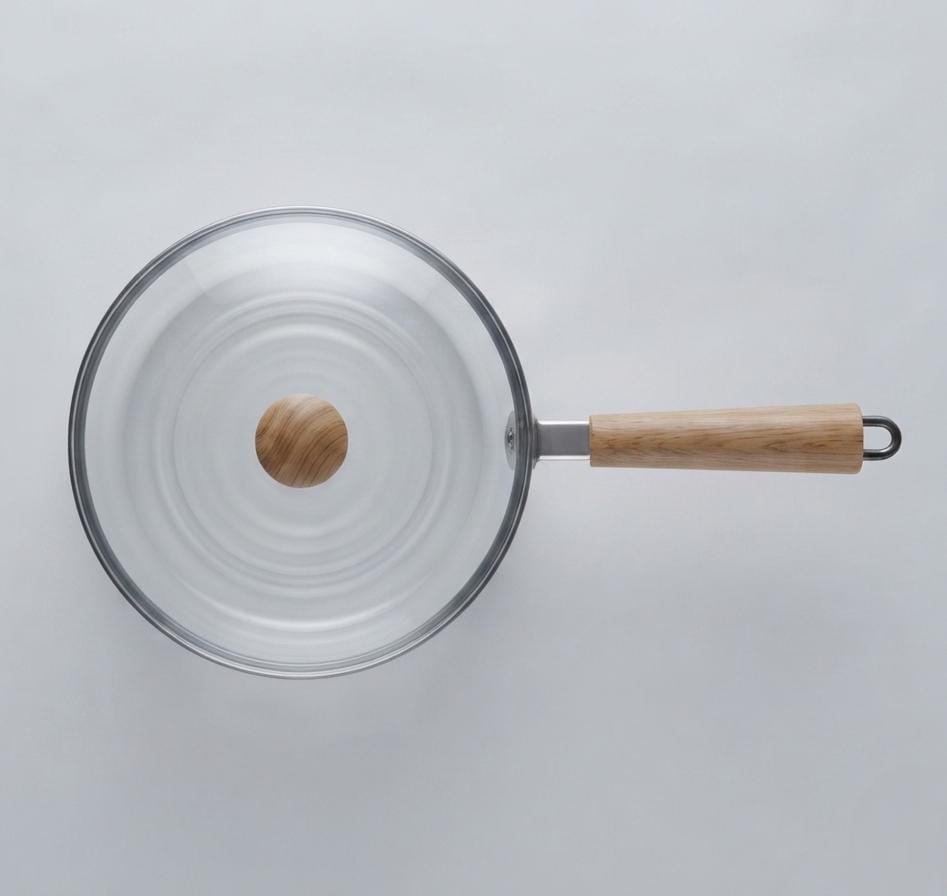 Premium Glass Saucepan with Wooden Handle & Lid - Image 3