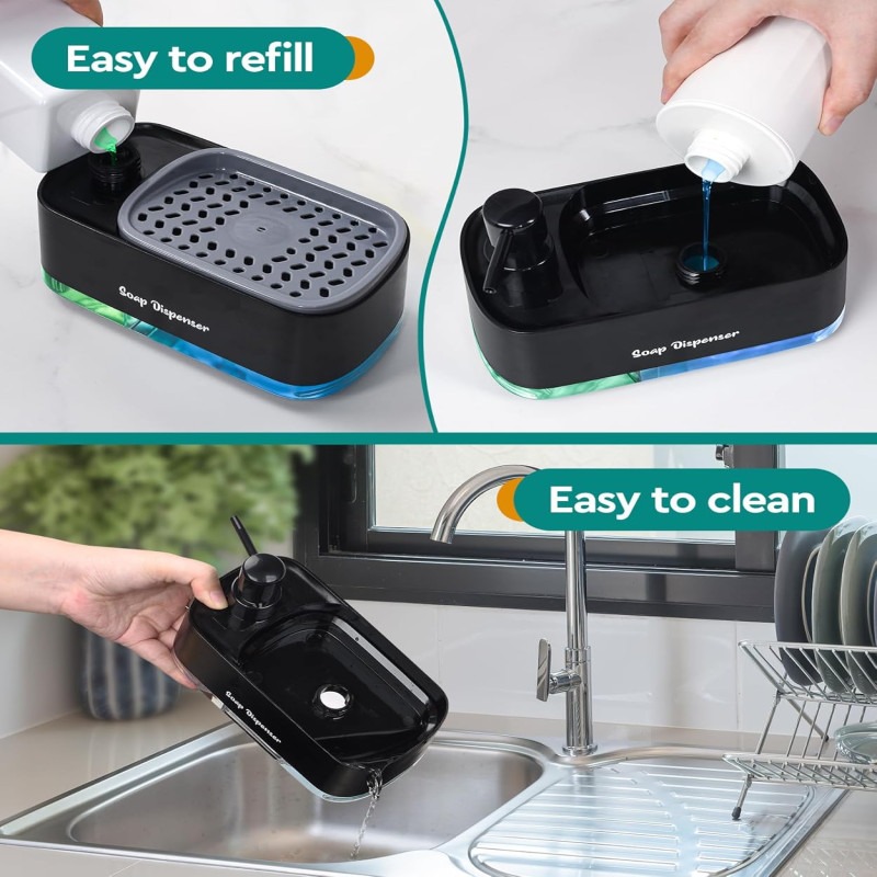 Hand & Dish Soap Pump Dispenser – Premium Kitchen Dispenser - Image 4
