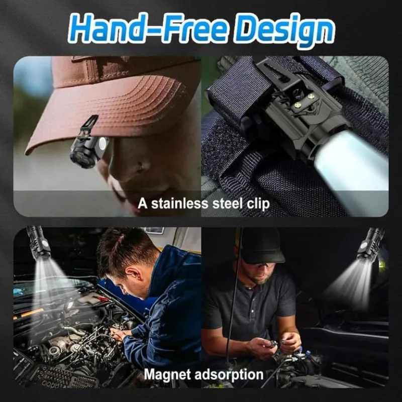 Mini Portable Outdoor LED Flashlight with Three-Eyed LED Design