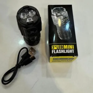 Mini Portable Outdoor LED Flashlight with Three-Eyed LED Design