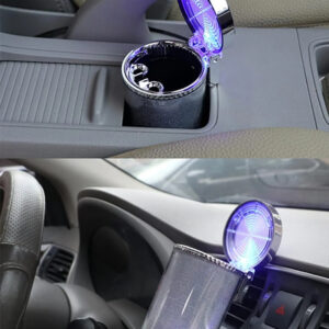 Multicolor LED Ashtray for Car Home and Office Use