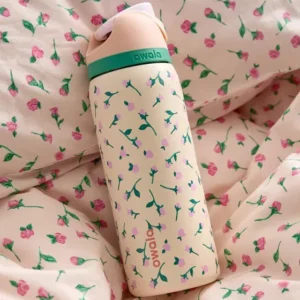 Owala FreeSip Bow 320 oz water bottle in Tea Time design