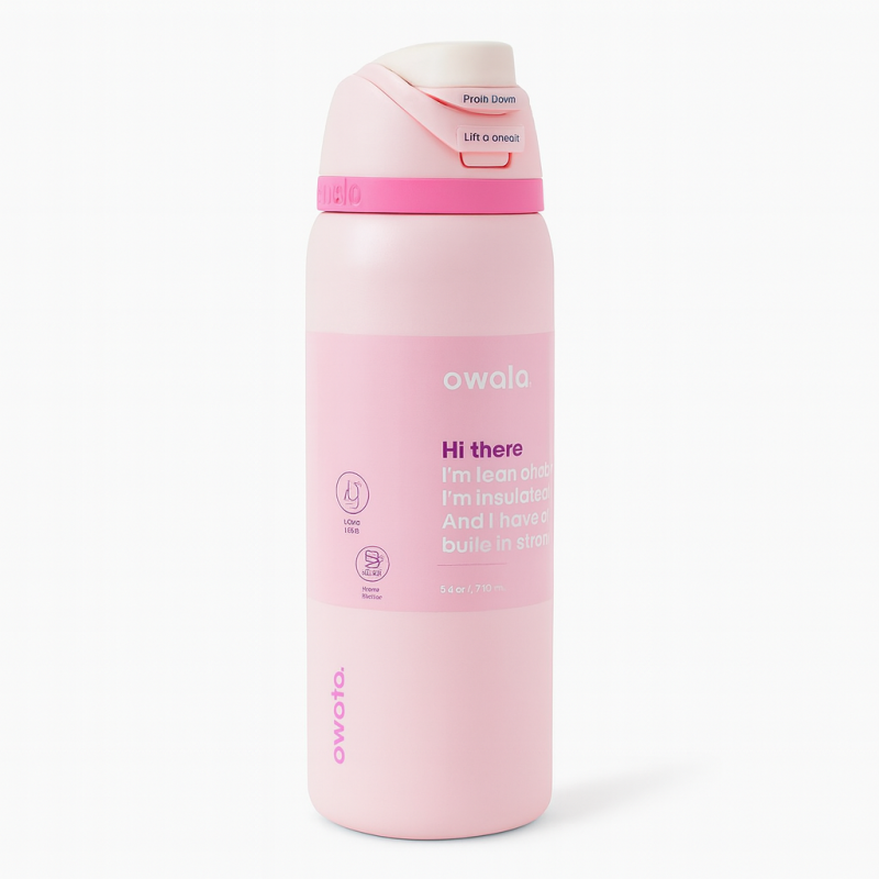 Owala FreeSip 320 oz water bottle in pink