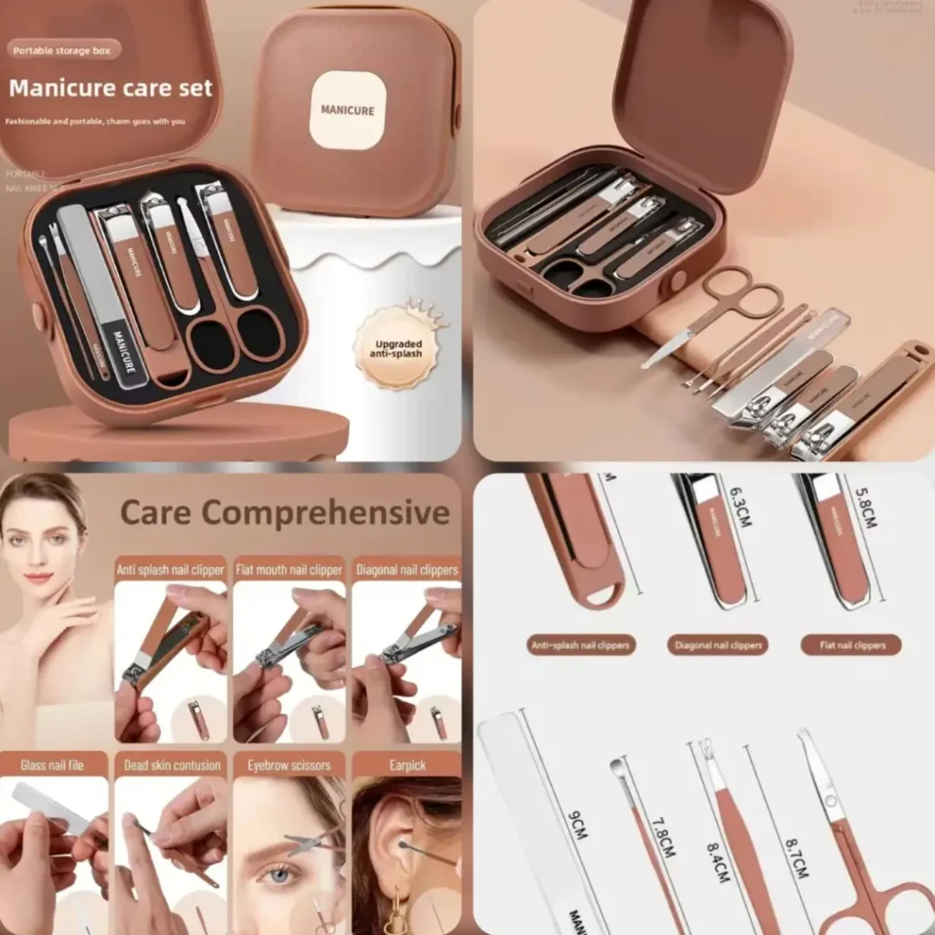 Premium black nail cutter with protective hard case