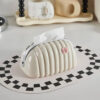 Decorative shell-shaped tissue box holder for home and office décor