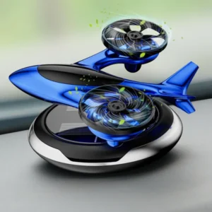 Alternative view of Solar Powered Rotating Airplane Car Perfume Diffuser & Air Freshener