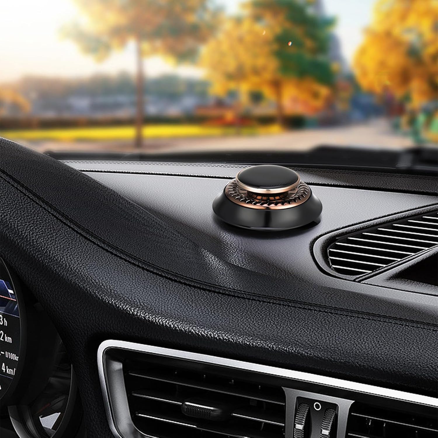 Electromagnetic Solar Powered Rotating Car Perfume Diffuser - Image 4