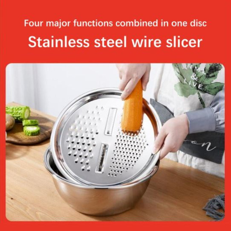Stainless Steel Colander with Grater – Multifunctional Kitchen Tool - Image 9