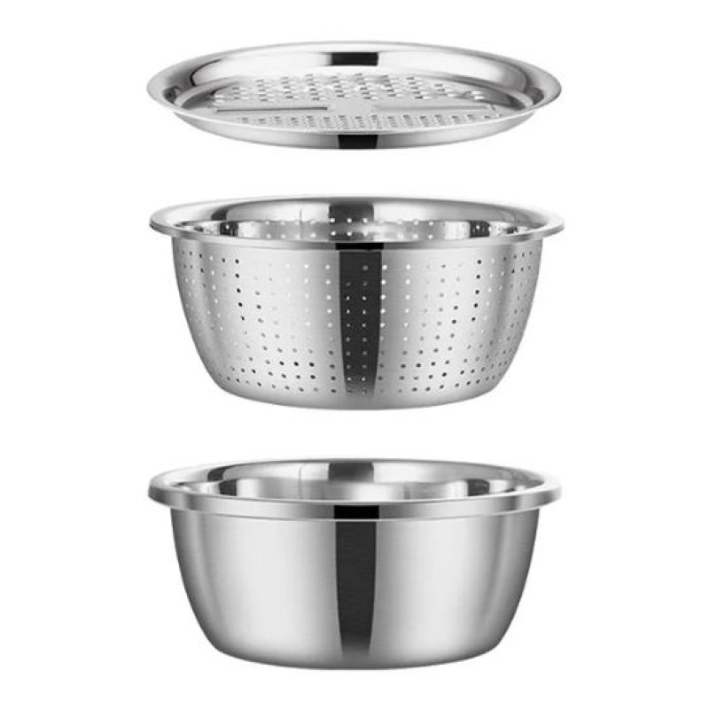 Stainless Steel Colander with Grater – Multifunctional Kitchen Tool - Image 5