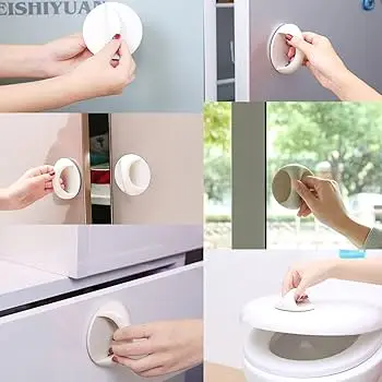 Suction Cup Door and Drawer Handle for Compatible Smooth Surfaces