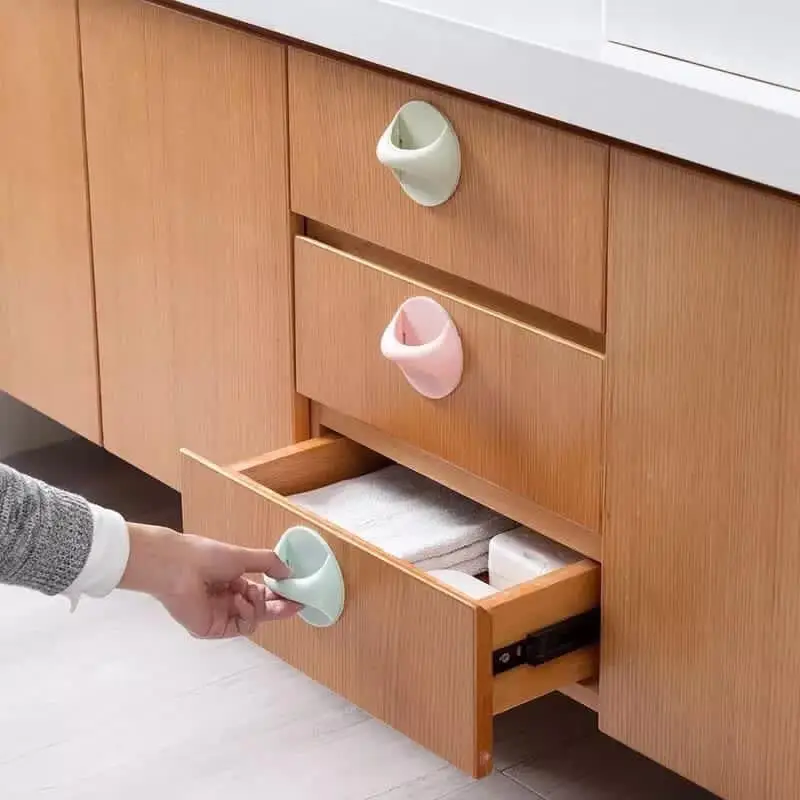 Suction Cup Door and Drawer Handle for Compatible Smooth Surfaces