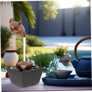 Alternative view of Tabletop Water Fountain with LED Crystal Ball & Decorative Pebbles