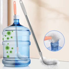 Water can washing brush with stainless steel rod for cleaning a 19L water gallon