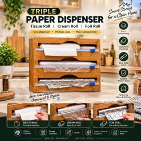 Bamboo Wrap Dispenser with Cutter Premium